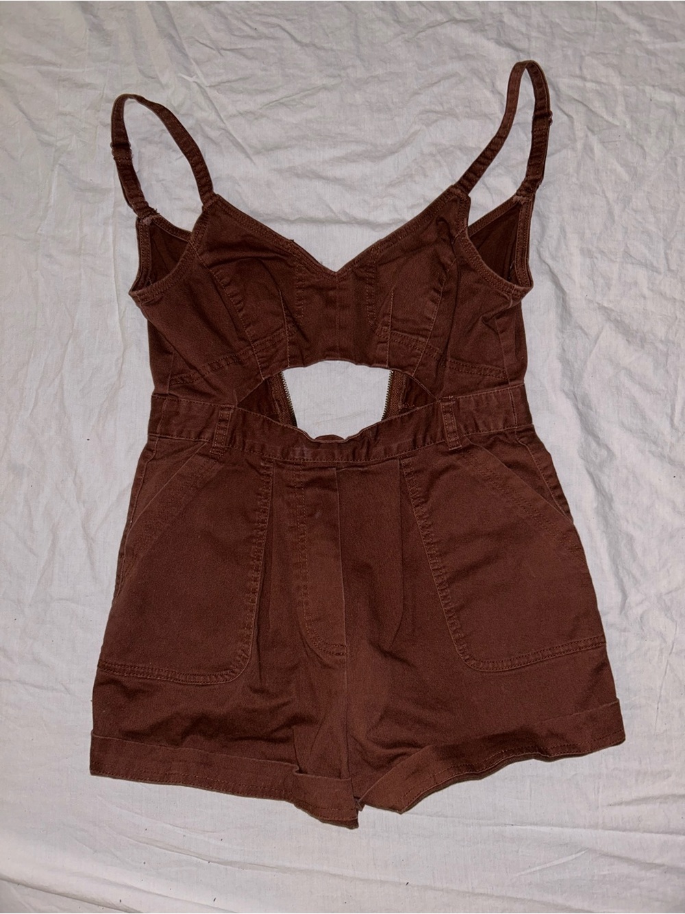 Urban Outfitters Chocolate Brown Zip-Front Tank Top